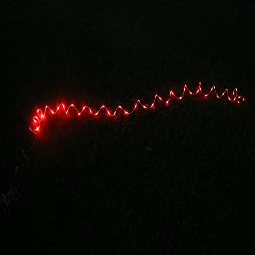 Solar Rope Tube White 50 LED String Garden Light Inside/Outside 23 feet long total length (RED, 16.65ft)