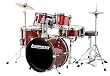 Ludwig Junior 5 Piece Drum Set with Cymbals (Wine Red)