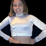 Danskin Girl's Metallic Turtleneck