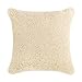 OJIA Deluxe Home Decorative Super Soft Plush Faux Fur Throw Pillow Cover Cushion Case (24 X 24 Inch, Beige)