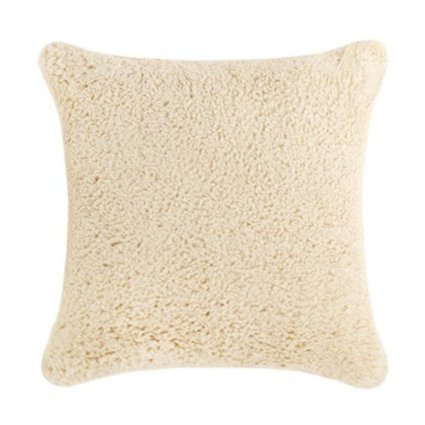 OJIA Deluxe Home Decorative Super Soft Plush Faux Fur Throw Pillow Cover Cushion Case (24 X 24 Inch, Beige)