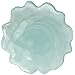 Recycled Art Glass White Wave Rim Plate 13.75"D