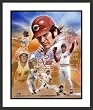 Pete Rose Cincinnati Reds MLB Framed 8x10 Photograph Legends Collage