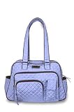 Baby Kaed Quilted Sanya Diaper Bag - Quilted Powder Blue & Chocolate