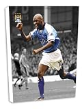 Manchester City Football Club Shaun Goater 20x16 (508x406mm) Duo-Tone Box Canvas Print