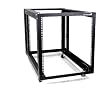 StarTech.com 12U 4 Post Server Equipment Open Frame Rack Cabinet with Adjustable Posts & Casters 4POSTRACK12A (Black)