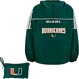 adidas Miami Hurricanes 1/4 Zip Packable Jacket