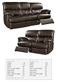 Leona SET 3+2 Brown Recliner Luxury Leather Sofas