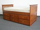 IMAGE OF Captains Bed Twin with Twin Trundle and Drawers in Expresso
