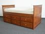 Captains Bed Twin with Twin Trundle and Drawers in Expresso