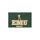 Eastern Michigan Univ Emu 1/4 Charm/Pendant -14K/10K, Stainless Steel or Gold Plated