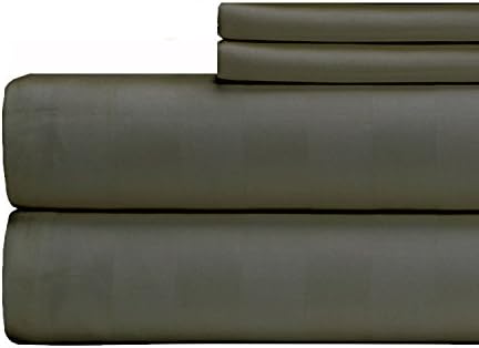 Full Size Light Siver Grey Color Bed-Sheet Set With PillowCases 500TC 100% Combed Cotton Sateen 4 Piece