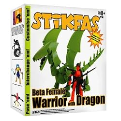 Stikfas Beta Female Warrior with Green Dragon