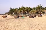 Wallmonkeys Peel and Stick Wall Decals - Fishing Baskets at a Beach in Vietnam - Removable Graphic