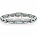 Elegant Sterling Silver Dark Blue cz Tennis Bracelet