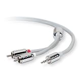 Belkin Stereo Cable for iPod - Audio cable - RCA (M) - mini-phone stereo 3.5 mm (M) - 2.1 m - shielded - white
