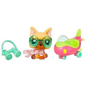  Littlest Pet Shop Pets On the Go Series 1 Dog with Airplane