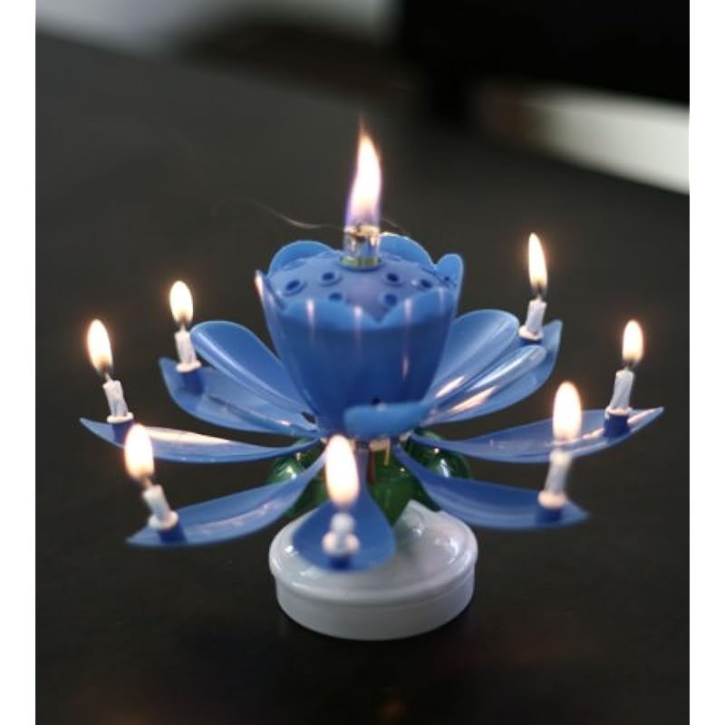 Amazing Happy Birthday Musical Magical Opening Lotus Flower Candle For Party eBay