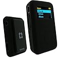 iGadgitz Black Silicone Skin Case Cover for SanDisk Sansa Clip Plus (+) MP3 Player
