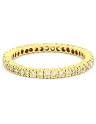 Sethi Couture "Simple Elegance" Yellow Diamond Prong Set Band , Size 7