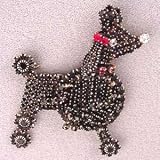 3D Poodle Pin : Finish 23K GOLD : Code PODD2PJ3