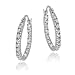 Sterling Silver 18mm Inside Out CZ Hoop Earrings