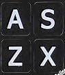 ENGLISH UK LARGE LETTERING (UPPER CASE) KEYBOARD STICKERS BLACK NON TRANSPARENT