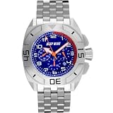 Deep Blue Mens Master Timer Chronograph Steel Watch - Blue by Deep Blue