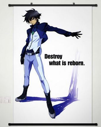 Wall Scroll Poster Fabric Painting For Anime Mobile Suit Gundam 00 Setsuna F Seiei 015 L