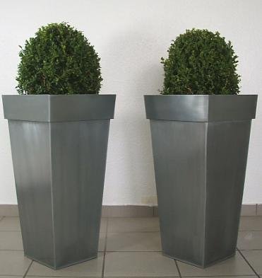Portal Zink Blumenkübel Pflanzkübel Pflanzgefäße Übertöpfe Blumentöpfe 