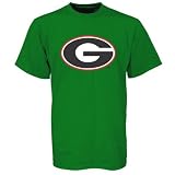 NCAA Georgia Bulldogs Green St. Patrick's Day Team Logo T-shirt (Large)