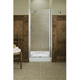 KOHLER K-702414-L-SH Fluence Frameless Pivot Shower Door, Bright Silver