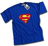 HotScamp Premium Superman Logo Blue Mens T-Shirt
