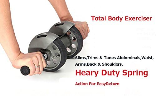 Liveweller@home Ab Wheel / Roller Rolling Exercise Strengthens Core and Tightens Your Tummy.good for Back (When Used Properly).includes Fitness Mat