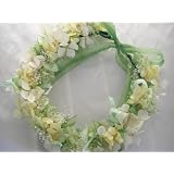 292【プリザーブド】【ウエディングヘッドドレス】草原の花嫁 プリザーブド アレンジ（花かんむり）