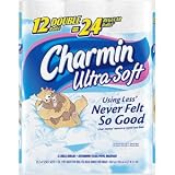 Charmin Ultra Soft, Double Rolls, 4 Count Packs (Pack of 20) 80 Total Rolls [Amazon Frustration-Free Packaging]