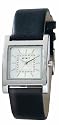 Spirit Ladies Silver Sunray Stone Set Dial & Black Strap Watch