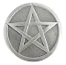 BELT BUCKLE - PENTAGRAM GOTHIC WICCA PEWTER NEW