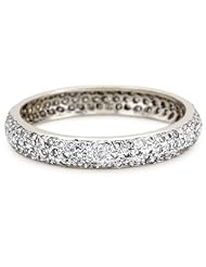 Sethi Couture "Simple Elegance" White Diamond Pave Set Band , Size 7