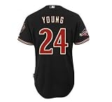 Chris Young Jerseys Arizona Diamondbacks #24 Young Cool Base Black Jersey "2011 ALL Star Game"patch (XL/52)