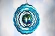 Small Gazing Ball Wind Spinner - Teal