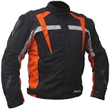 Details zu "Motorrad Jacke Motorradjacke Schwarz Orange Gr. L"