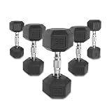 CAP Barbell 210 lb Rubber Hex Dumbbell Set (5-30 lbs in 5 lb increments)