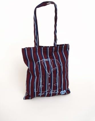 Talented Totes "Suit Jacket" Illustration Wool Men's Suiting Fabric Tote Bag