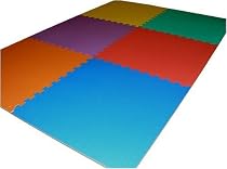 We Sell Mats 48 Sq. Ft. 1/2" Thick (12 Tiles, Double Sided) Anti-fatige Interlocking EVA Foam Flooring-each Tile 2'x2'x1/2" with Borders