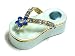 MINIATURE CRYSTAL BLUE FLIP FLOP JEWELRY BOX -- FREE SHIPPING