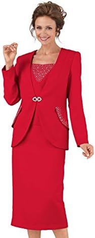 Old Pueblo Traders Women's Plus Size Rhinestone Embellished Two Piece Suit