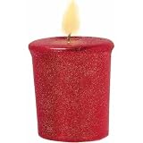 Red Glitter Votive Candle