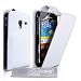 Yousave Accessories TM White Leather Flip Case Cover For The Samsung Galaxy Ace Plus S7500 With Screen Protector Film And Grey Micro-Fibre Polishing Cloth
