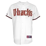 MLB Men's Arizona Diamondbacks Stephen Drew White Home Short Sleeve 6 Button Synthetic Replica Baseball Jersey Spring 2012  (White, Medium)